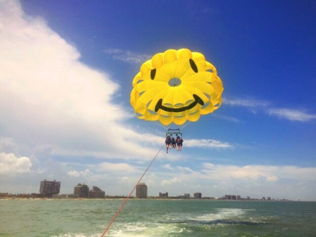south padre island beach activities include parasailing
