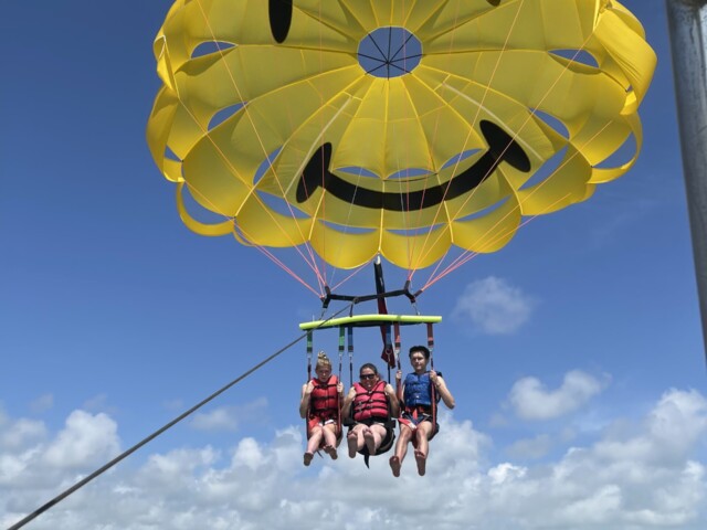 parasailing south padre island texas three